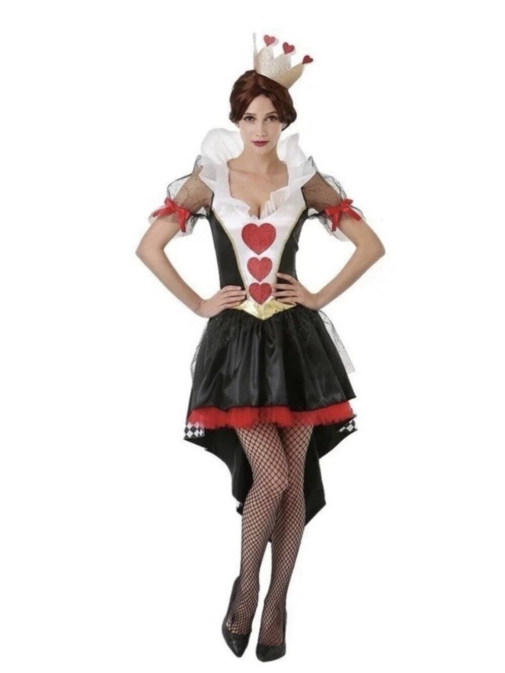 Queen of Hearts Costume - Red, Black, White Hauntlook NWT Medium